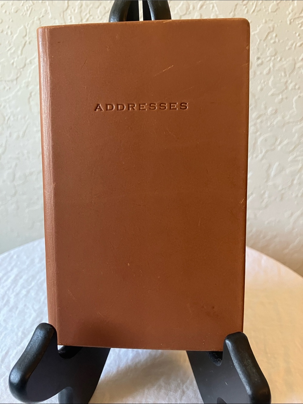 Coach: Cognac Leather Address Book- Vintage